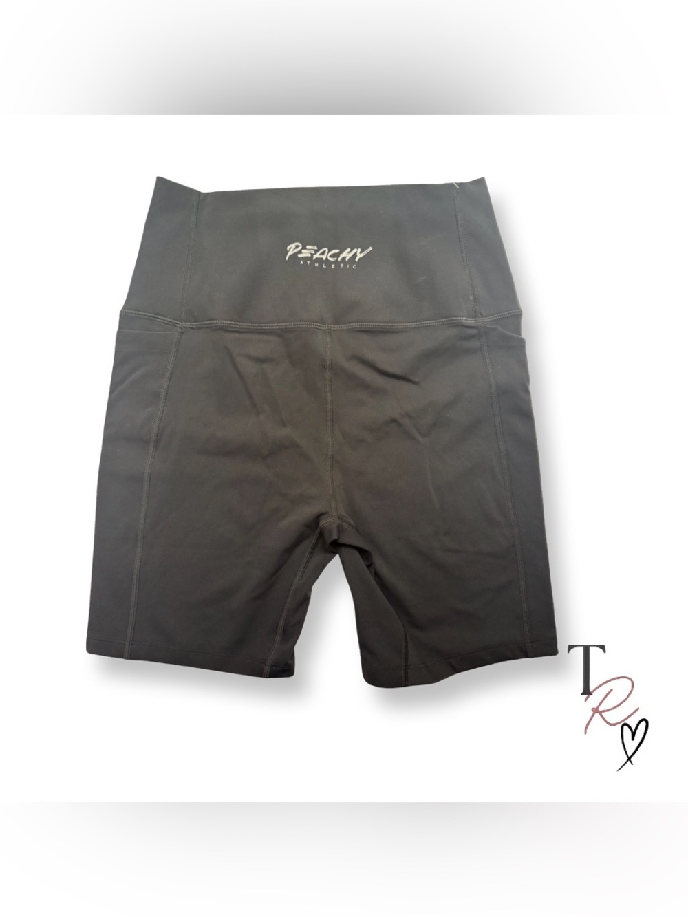 Peachy Athletic NWT Luna High Rise Workout Gym Bike Shorts Black Medium
